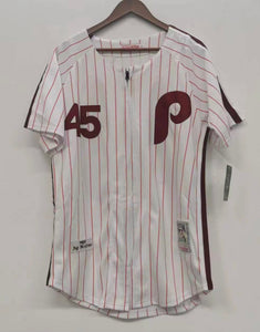 Tug McGraw Philadelphia Phillies Jersey Mitchell & Ness pinstripes zipper