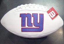 New York Giants Full Size logo Autograph Signature Football