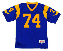 Merlin Olsen 1974 Los Angeles Rams NFL Mitchell & Ness Jersey blue