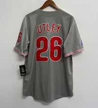 Chase Utley Philadelphia Phillies Official MLB 2008 World Series Jersey gray