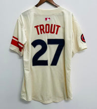 Mike Trout Anaheim Los Angeles Angels YOUTH KIDS Official MLB Nike Jersey cream color