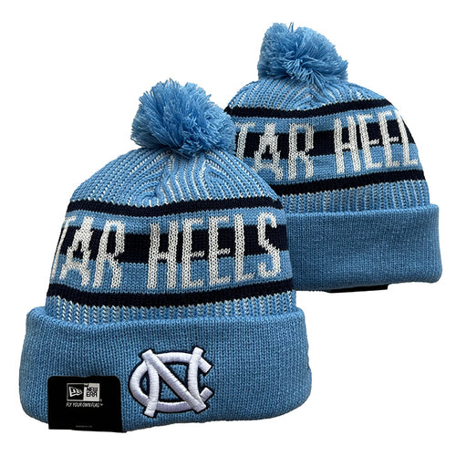 North Carolina Tar Heels NCAA New Era winter Hat with Pom Pom