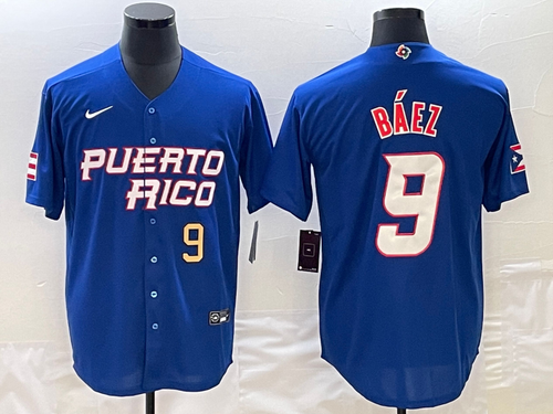 Javier Báez Puerto Rico Official Nike jersey Nike Blue