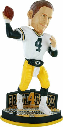 Brett Favre Green Bay Packers Career Stats Bobblehead Forever Collectibles