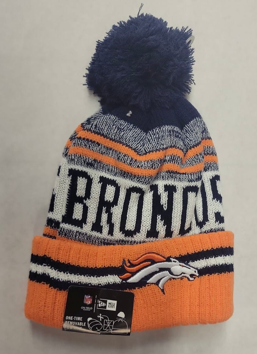 Denver Broncos NFL New Era winter Hat with Pom Pom