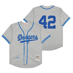 Jackie Robinson Brooklyn Dodgers Jersey Mitchell & Ness gray