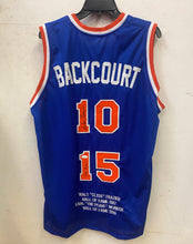 Earl Monroe & Walt Frazier New York Knicks backcourt autographed jersey JSA Witnessed COA