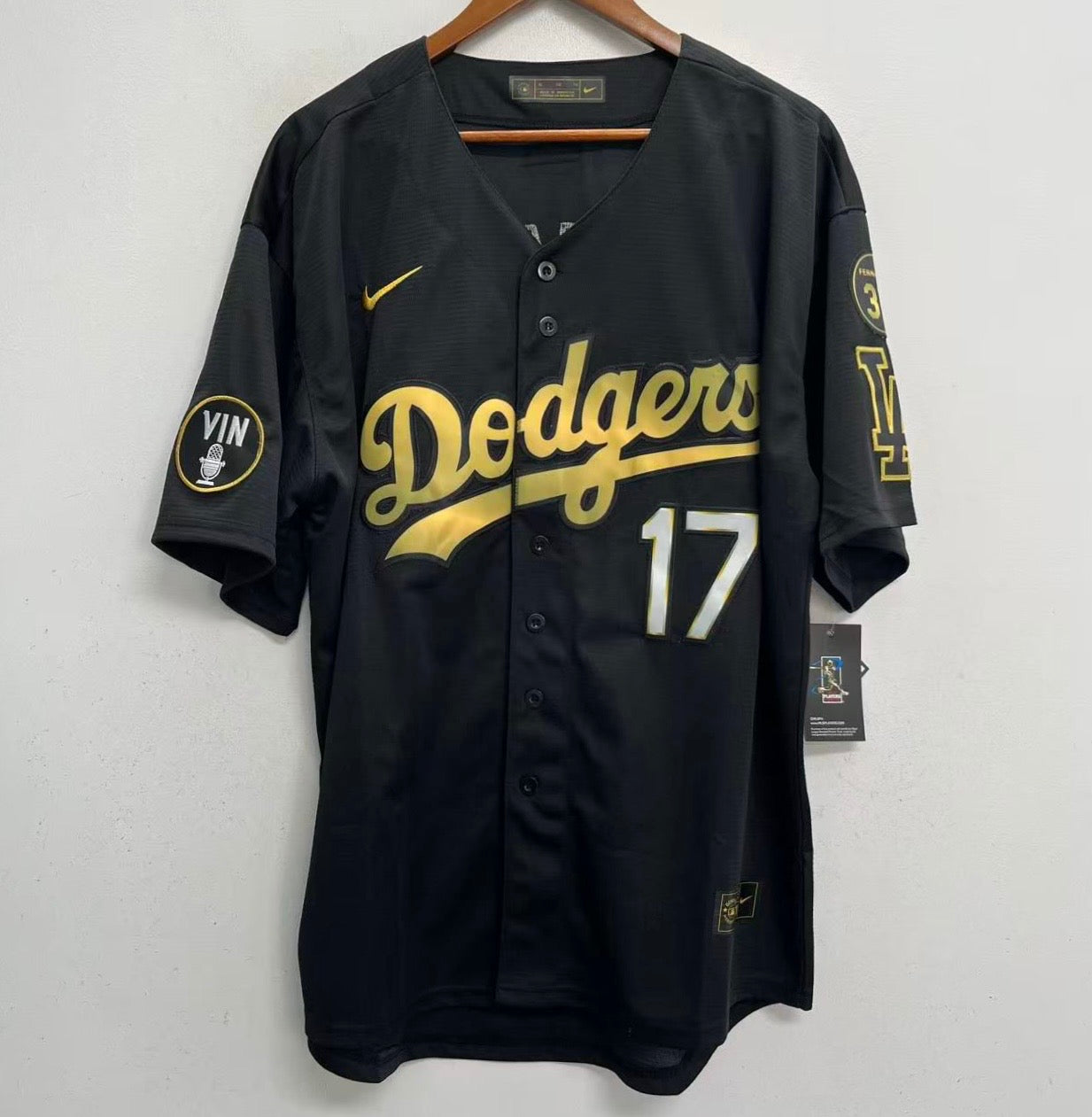 Shohei Ohtani Los Angeles Dodgers Official MLB Nike jersey black