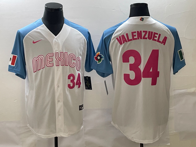 Fernando Valenzuela Mexico Baseball Jersey Nike