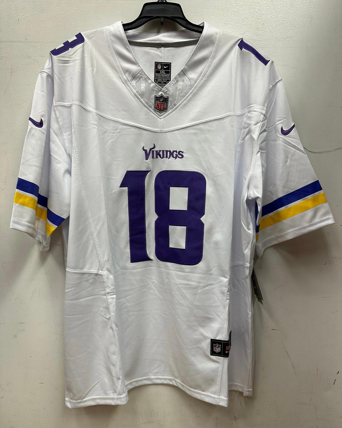 Youth Nike Justin Jefferson Purple Minnesota Vikings Game Jersey Size: Large