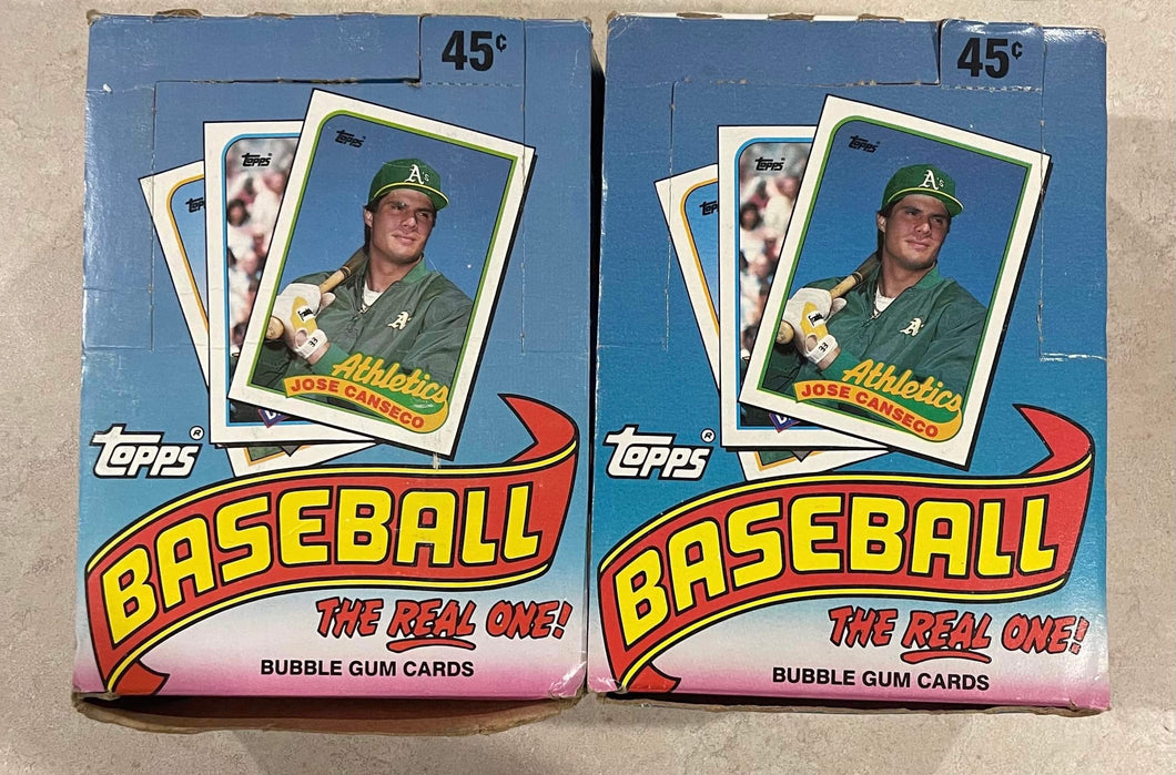 1989 Topps baseball wax box 36 packs