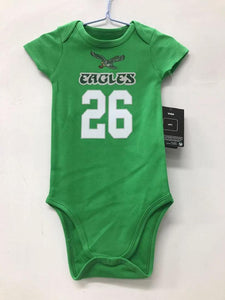 Philadelphia Eagles Saquon Barkley baby onesie creeper snap suit b/t  Kelly Green