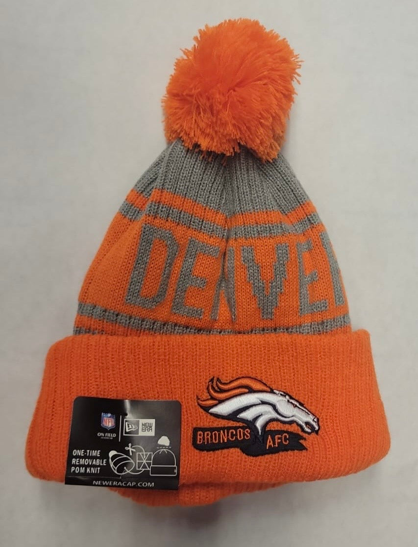 Denver Broncos NFL New Era winter Hat with Pom Pom