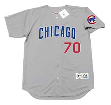 Joe Maddon Chicago Cubs Official MLB Majestic Throwback Jersey gray