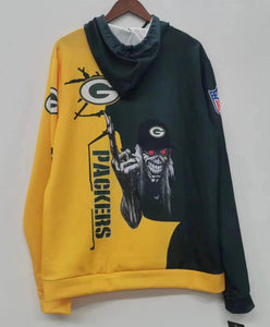 Green Bay Packers skeleton light weight hoodie