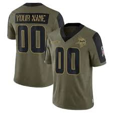 Any name & Number customized Minnesota Vikings Official NFL Nike Salute to Service jersey