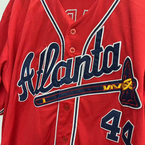 Hank Aaron Atlanta Milwaukee Braves Jersey 1974 Mitchell & Ness Red