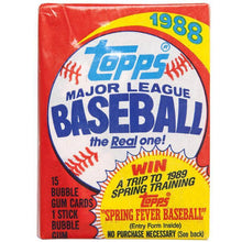 1988 Topps baseball wax box 36 packs