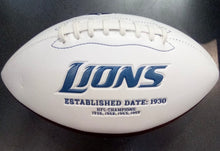 Detroit Lions Full Size logo Autograph Signature Football