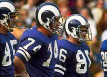 Any name & Number customized Los Angeles Rams NFL Mitchell & Ness jersey blue