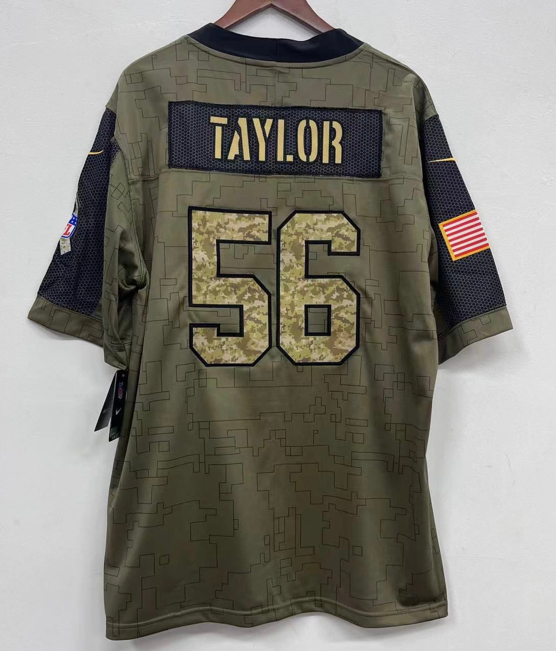 Nike New York Giants No56 Lawrence Taylor Olive Youth Stitched NFL Limited 2017 Salute to Service Jersey