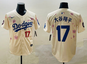 Shohei Ohtani Los Angeles Dodgers Official MLB Nike jersey flowers