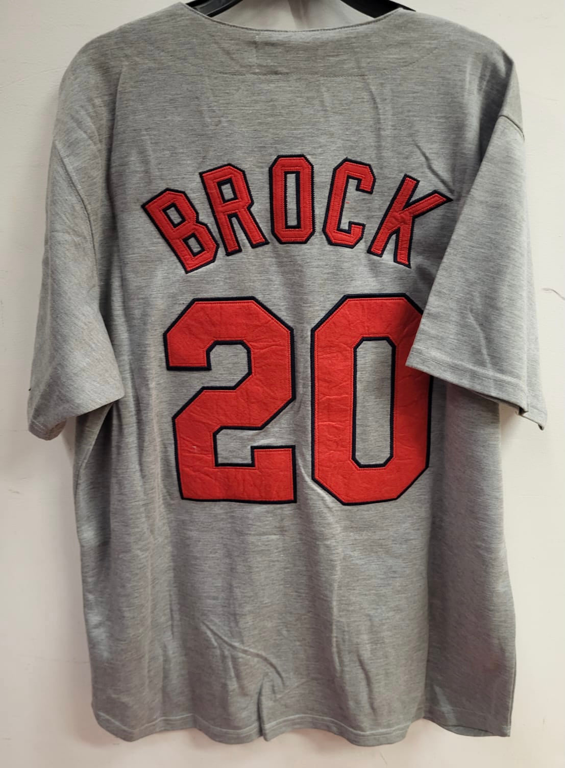 Men's St. Louis Cardinals #20 Lou Brock Authentic Cream Throwback Baseball  Jersey