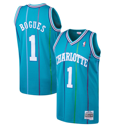 Muggsy Bogues Charlotte Hornets Official NBA Mitchell & Ness Jersey