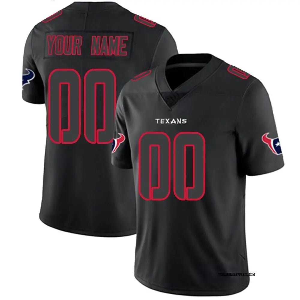 Houston Texans Any Name & Number customized YOUTH KIDS Official NFL Jersey black