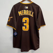 Jackson Merrill San Diego Padres Official MLB Nike Jersey brown