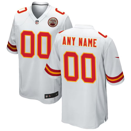 Kansas City Chiefs Any Name & Number customized YOUTH KIDS Official NFL Jersey white