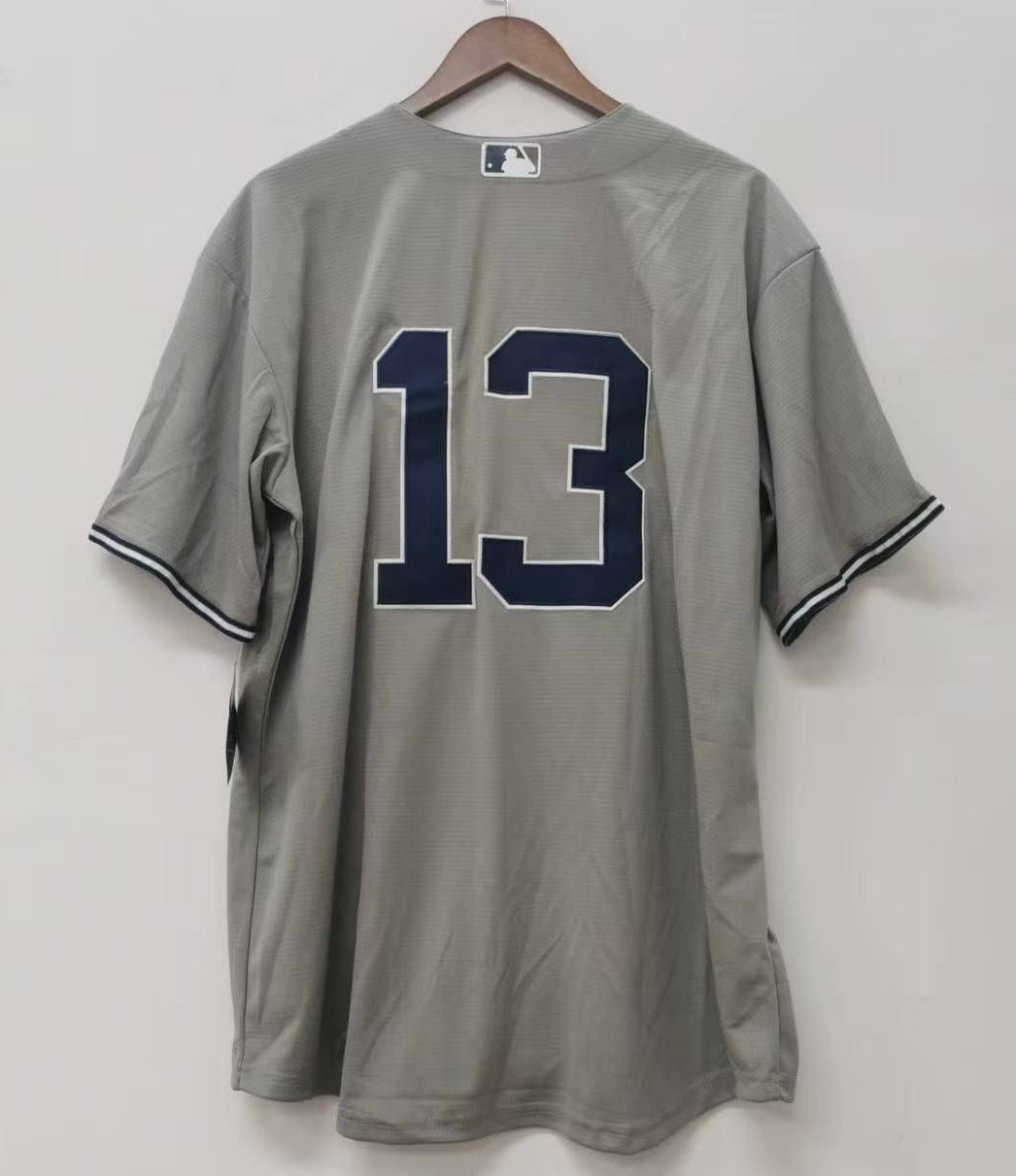 Alex Rodriguez Jazz Chisholm New York Yankees Jersey Majestic gray