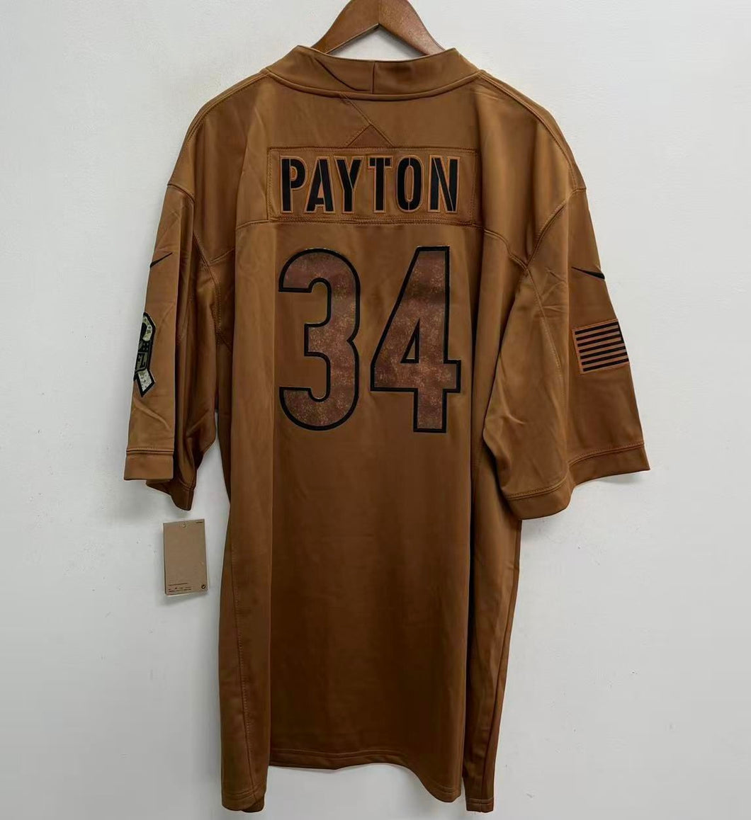 Walter Payton Chicago Bears military salute to service Jersey Nike