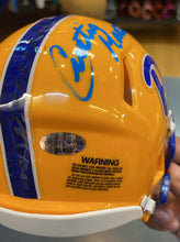 Curtis Martin Pitt. Panthers Mini Helmet with COA Photo Signing