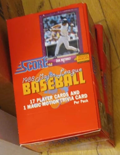 1988 Score baseball wax box 36 packs