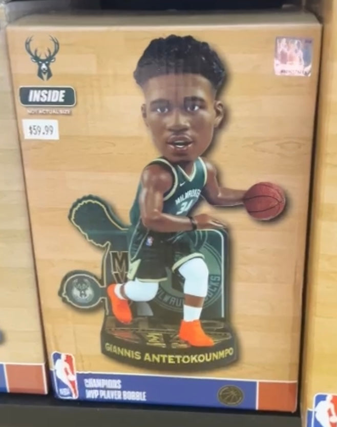 Giannis Antetokounmpo Milwaukee Bucks Bobblehead Forever Collectibles