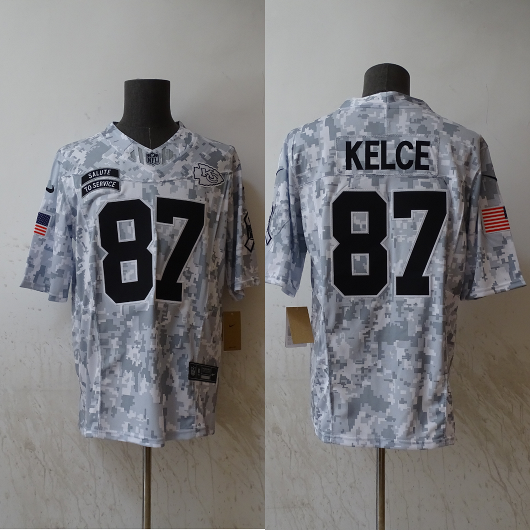 Travis Kelce Kansas City Chiefs 2024 military salute to service Jersey