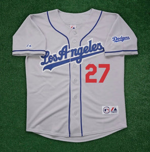 Matt Kemp Los Angeles Dodgers Official MLB Majestic Jersey gray