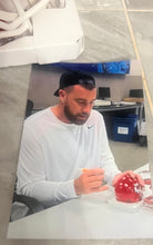 Travis Kelce Autographed Kansas City Chiefs Mini Helmet with COA Photo signing