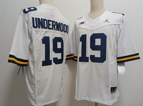 Bryce Underwood YOUTH KIDS Michigan Wolverines Official NCAA Jersey white