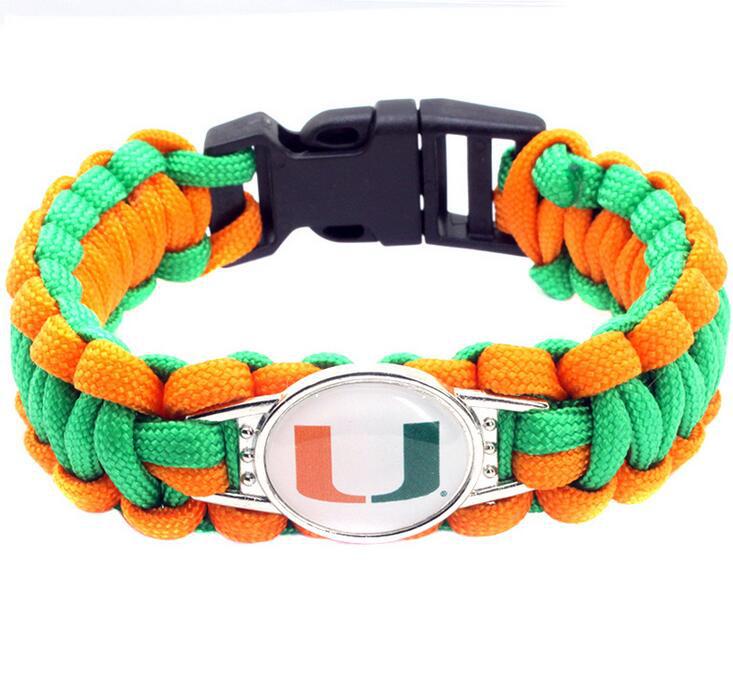 Miami Hurricanes snap clasp bracelet