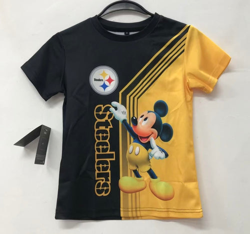 Pittsburgh Steelers Disney Mickey Mouse Official NFL T-shirt YTH