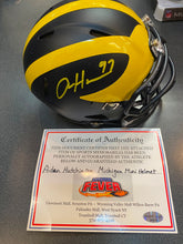 Aiden Hutchinson Autographed Michigan Wolverines Mini Helmet with COA Photo Signing