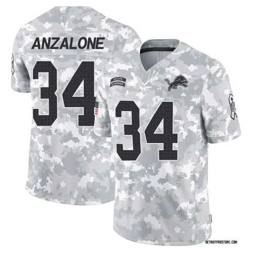 Alex Anzalone YOUTH KIDS Detroit Lions Official NFL Nike Salute to Service Jersey
