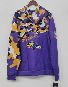 Baltimore Ravens color camouflage light weight hoodie