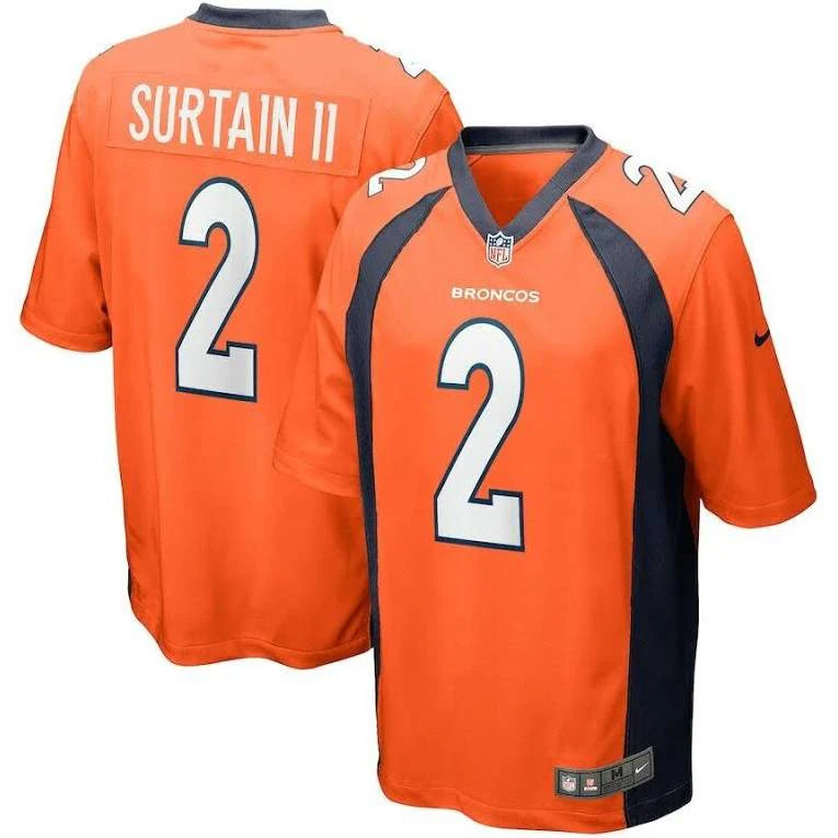 Patrick Surtain II Denver Broncos NFL Jersey Nike Orange