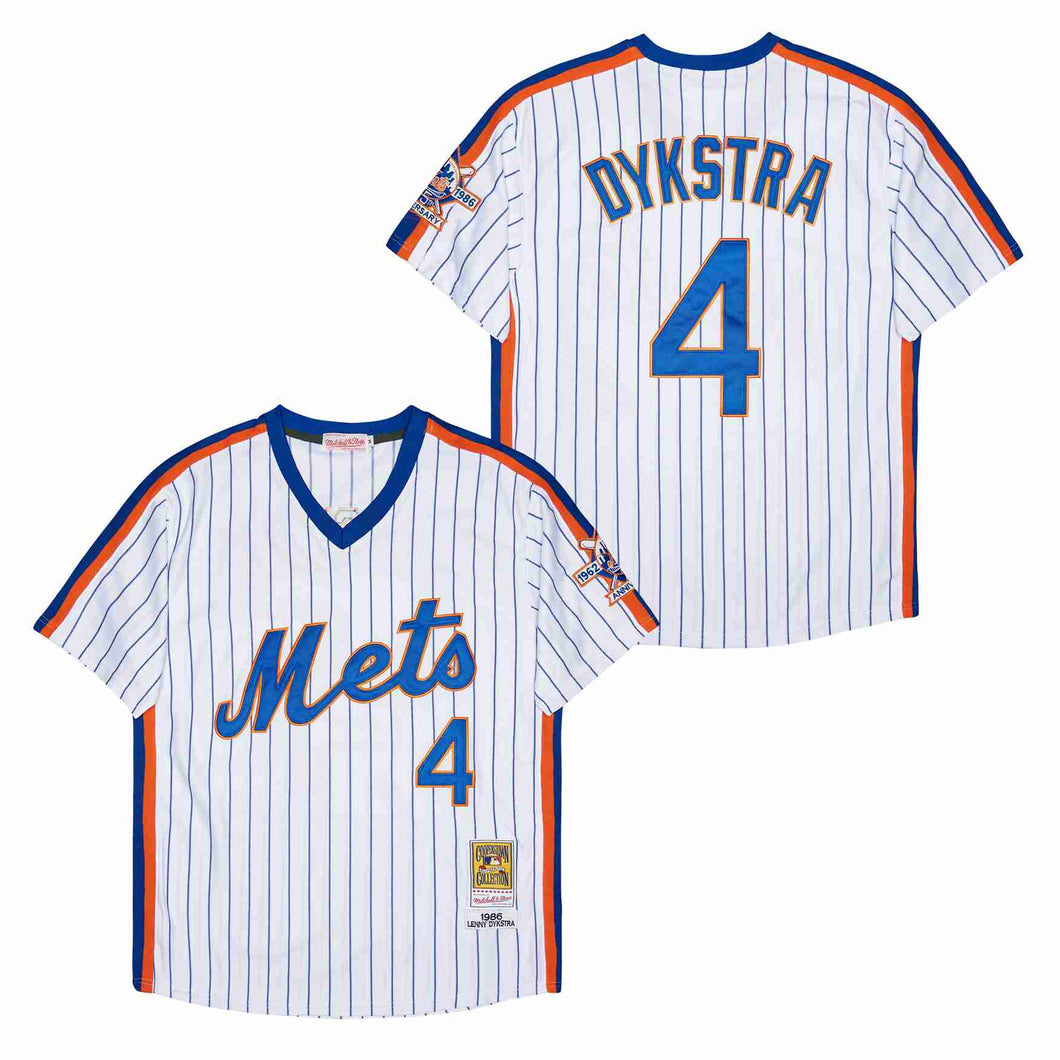 Len Lenny Dykstra New York Mets Jersey Mitchell & Ness white