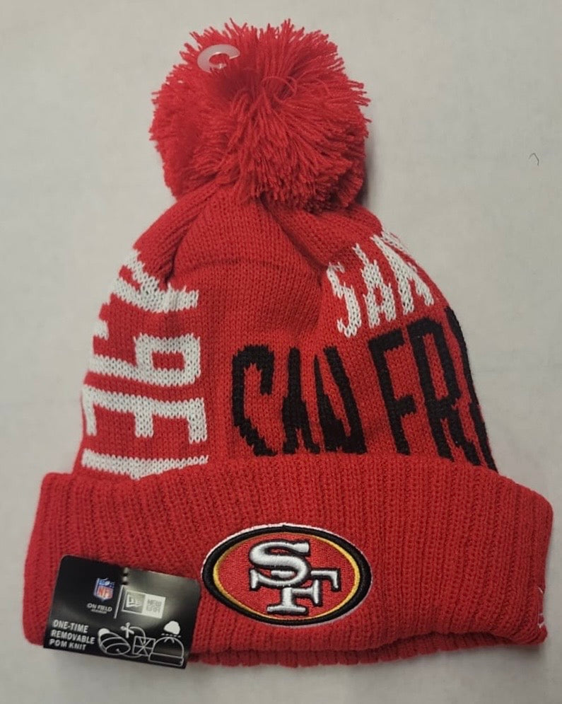 San Francisco 49ers NFL New Era winter Hat with Pom Pom