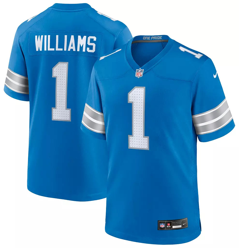 Jameson Williams Detroit Lions Official NFL Nike Jersey blue
