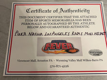 Puka Nacua Autographed Los Angeles Rams Mini Helmet with COA